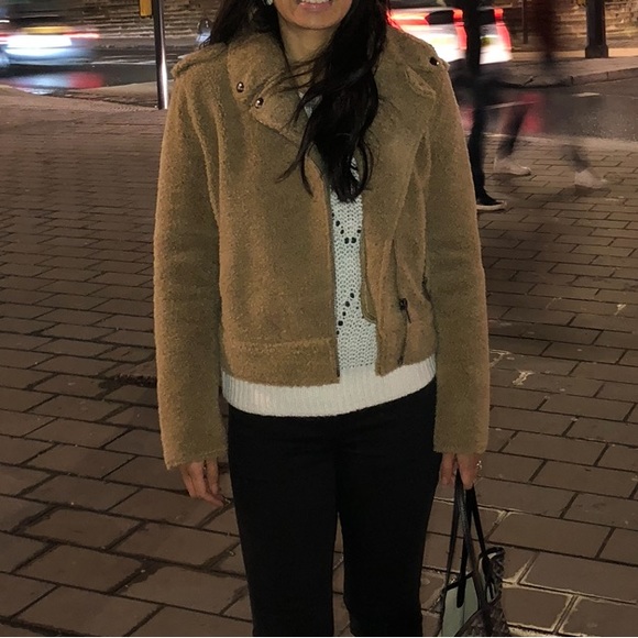 Zara Teddy Moto Jacket - Picture 3 of 11